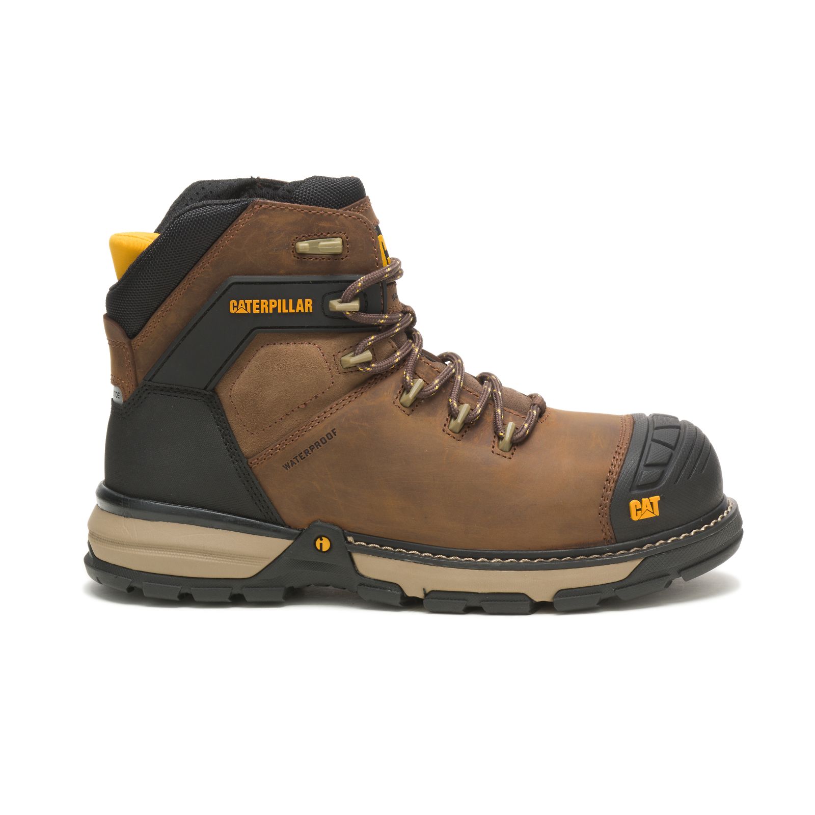 Caterpillar Excavator Superlite Waterproof Thinsulate™ Nano Toe Philippines - Mens Work Boots - Dark Brown 32476TPSJ